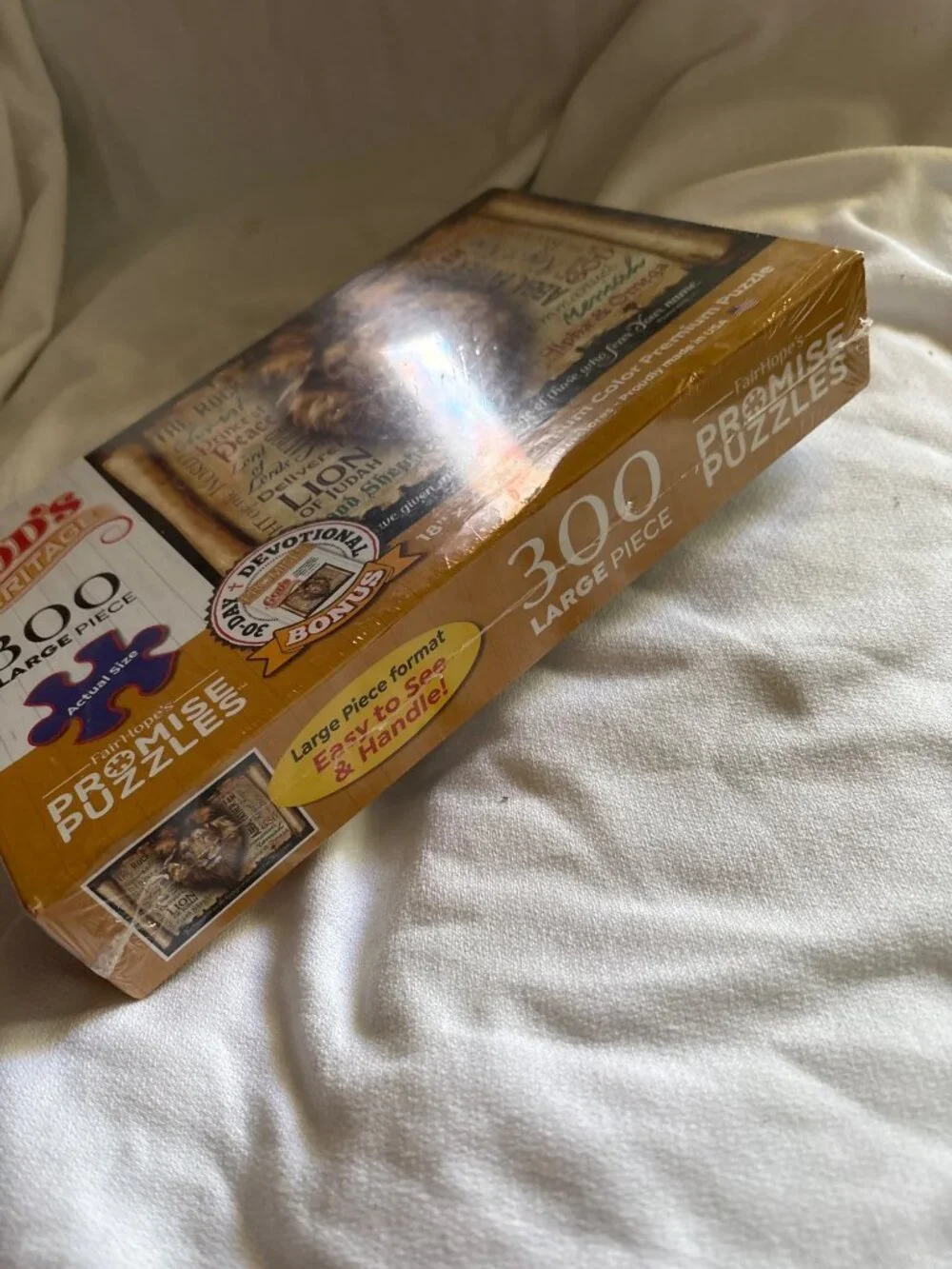 Gods Heritage 300-Piece Lion Of Judah Jigsaw Puzzle With 30-Day Devotional Bonus